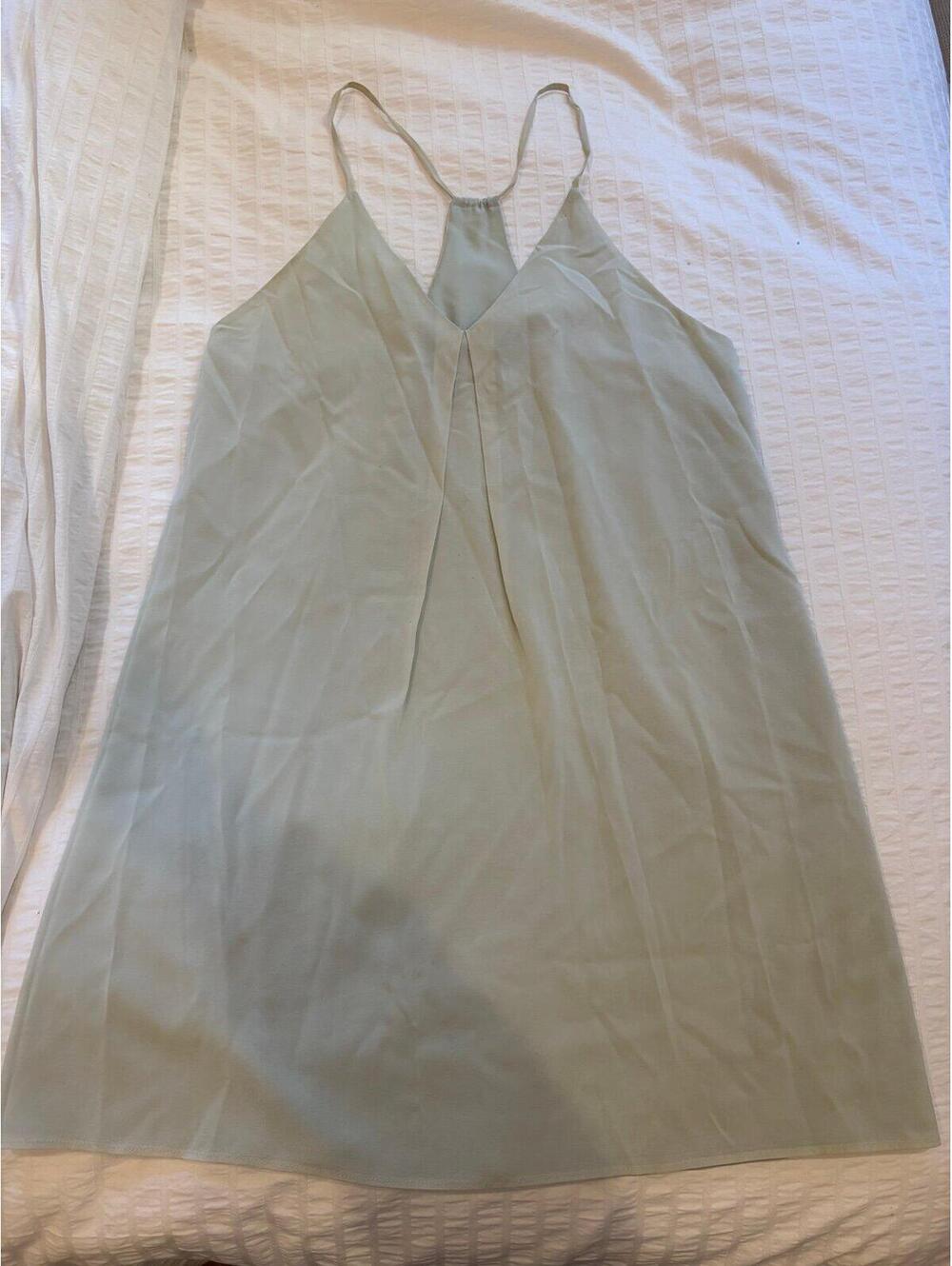 Alice + Olivia light green silk tank top